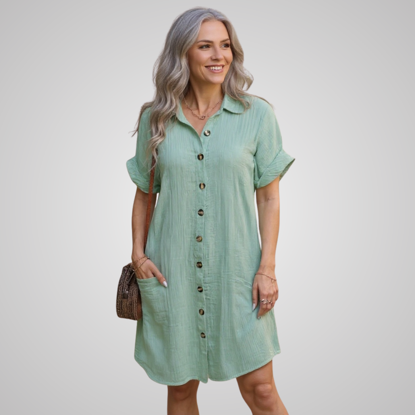 Stella - Casual Button Dress