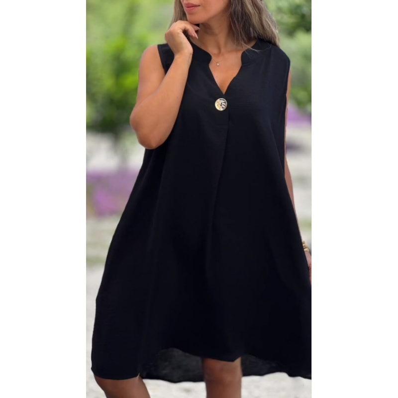 Elsie - Sleeveless V-neck Dress
