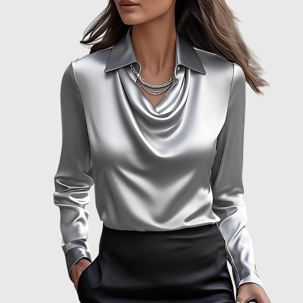 Sylvie - Luxury Satin Blouse