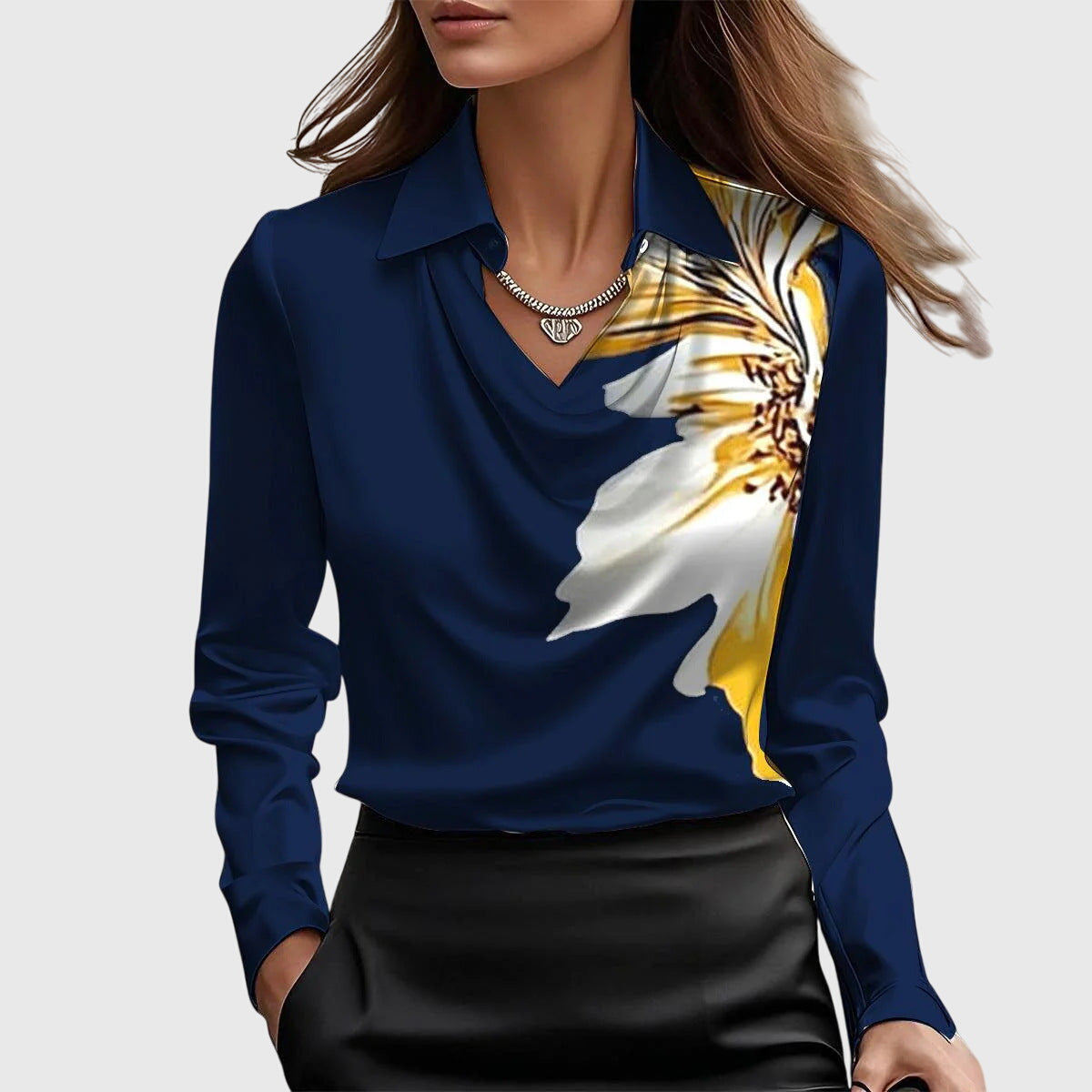 Sylvie - Luxury Satin Blouse