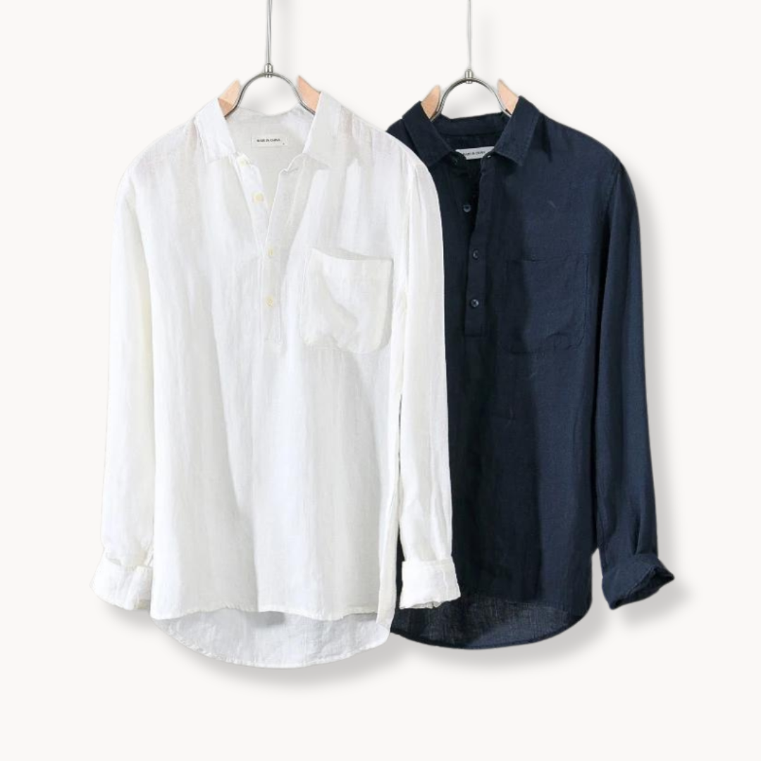 NoirBlanc Sydney™ | Amalfi Linen Popover Shirt