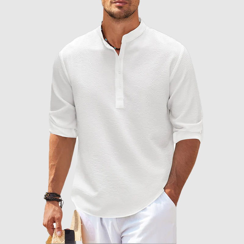 NoirBlanc Sydney™ | Positano Linen Henley Shirt