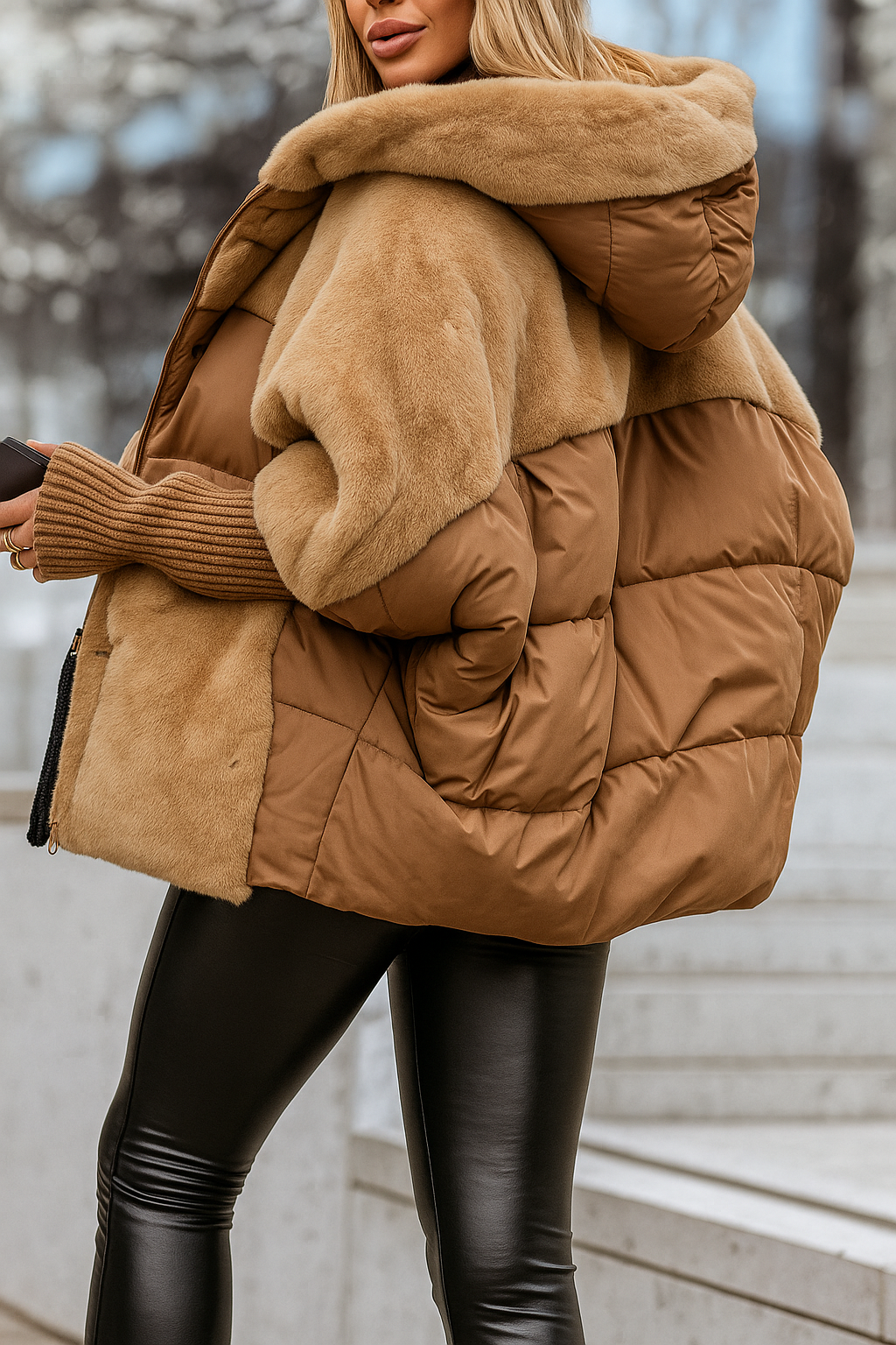 Frances Quilted Hooded Coat