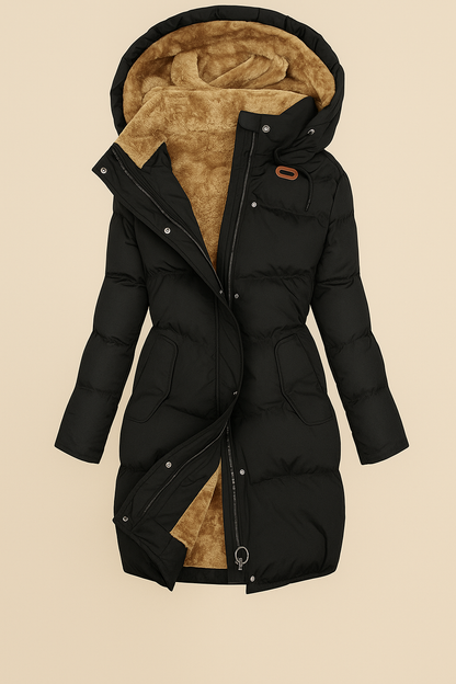 Patricia Long Quilted Hooded Coat