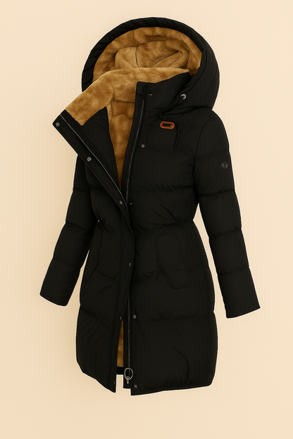 Patricia Long Quilted Hooded Coat