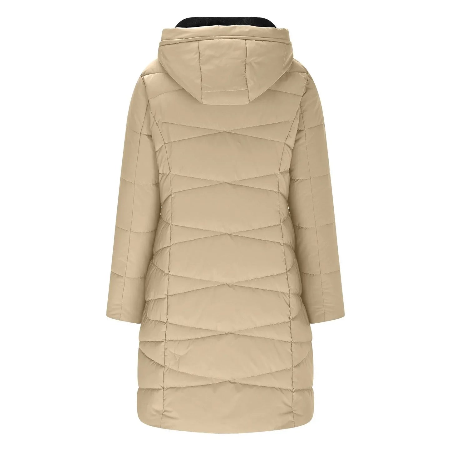 Florentina Long Quilted Hooded Coat