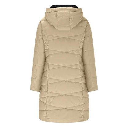 Florentina Long Quilted Hooded Coat