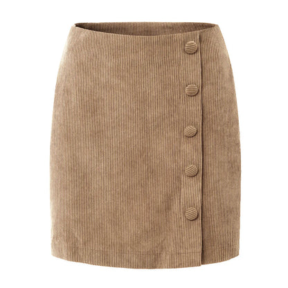 NoirBlanc Sydney™ | Button corduroy skirt