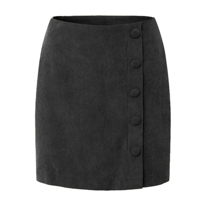 NoirBlanc Sydney™ | Button corduroy skirt