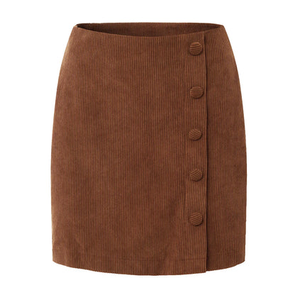 NoirBlanc Sydney™ | Button corduroy skirt