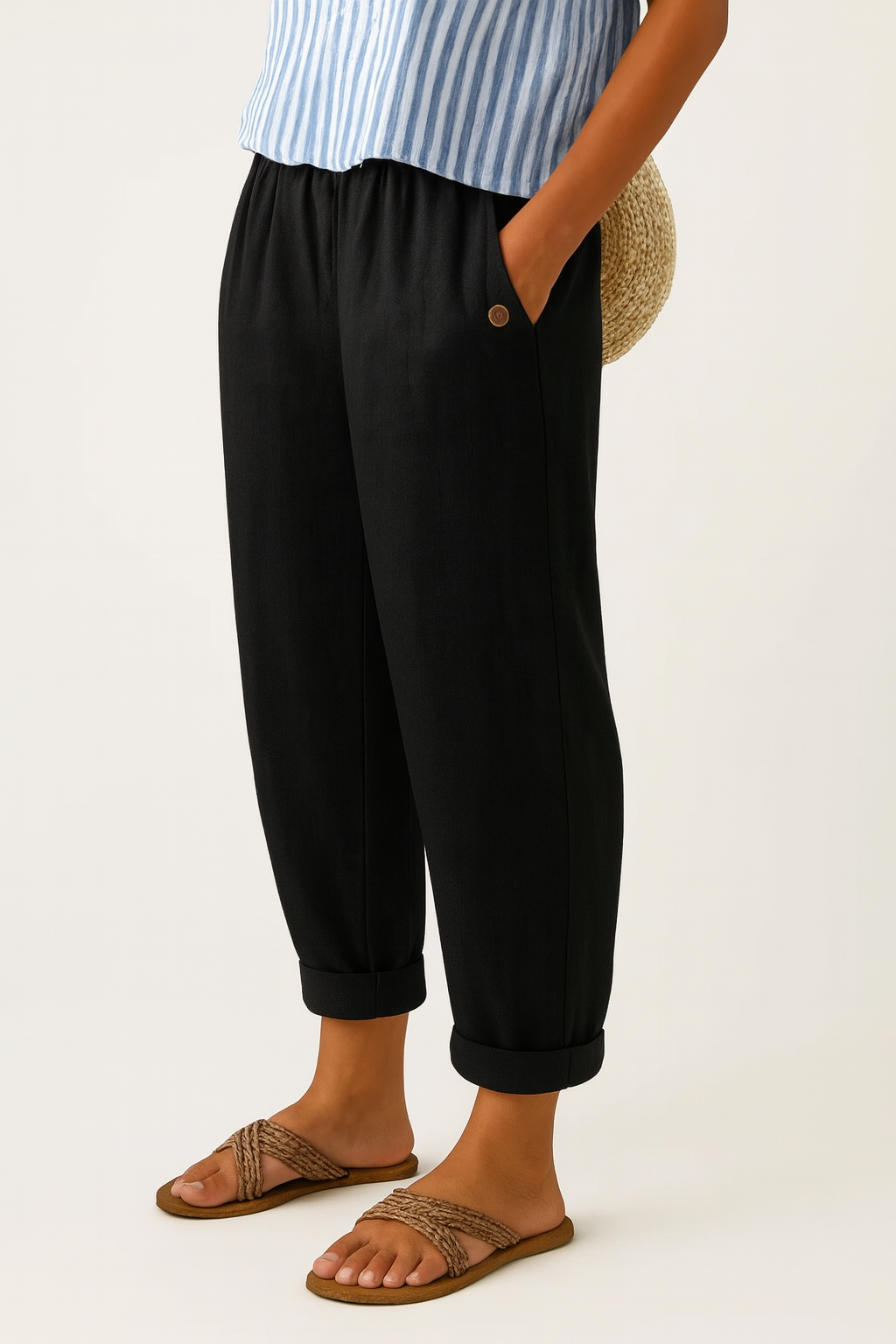 Sharona - Timeless Linen-Cotton Trousers