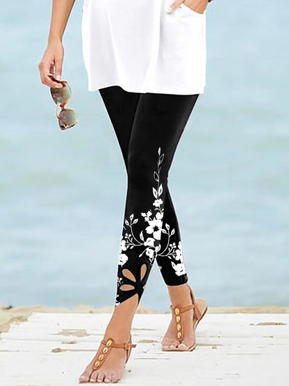 Lyrish - Floral Accent Leggings