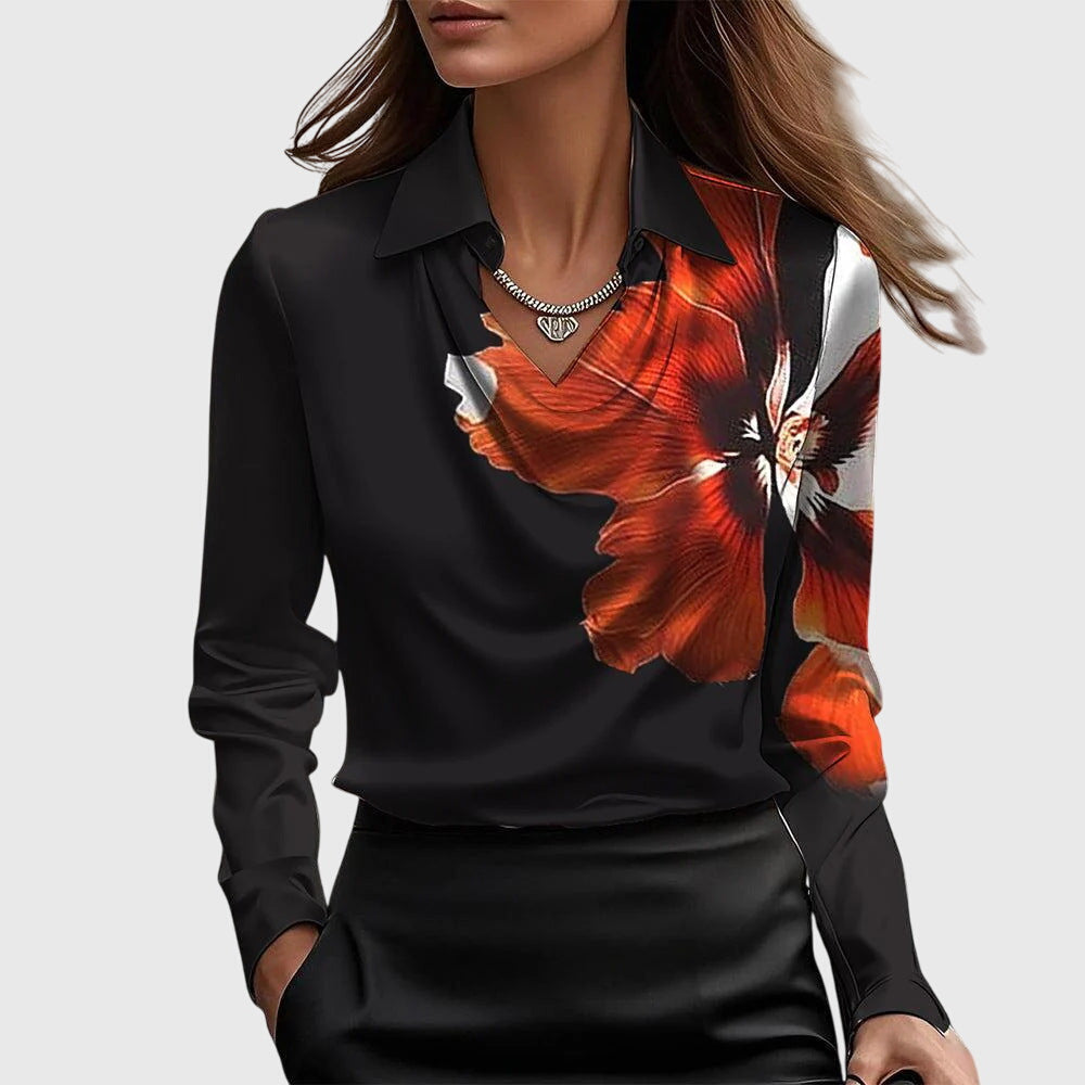 Sylvie - Luxury Satin Blouse