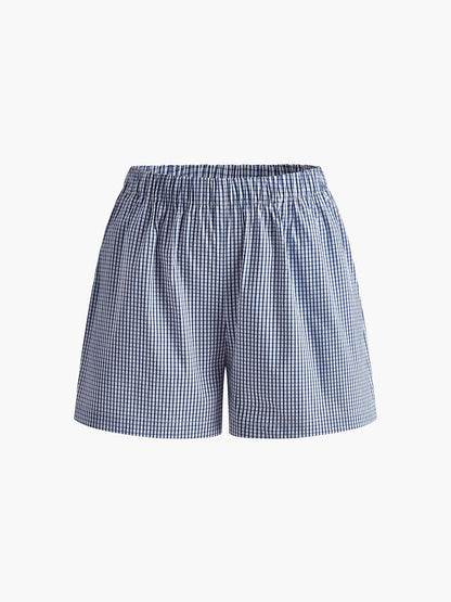 NoirBlanc Sydney™ | Checked Lace Up Shorts Set