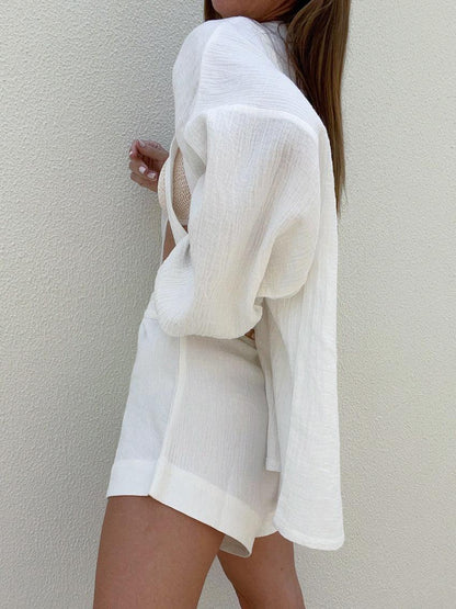 NoirBlanc Sydney™ | Cotton Wonderland Tied Two-Piece Shorts Set