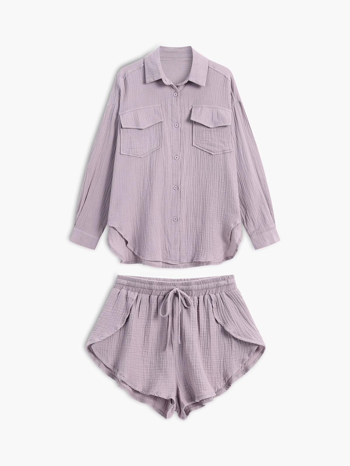 NoirBlanc Sydney™ | Minimalist Collar Two-Piece Short Set