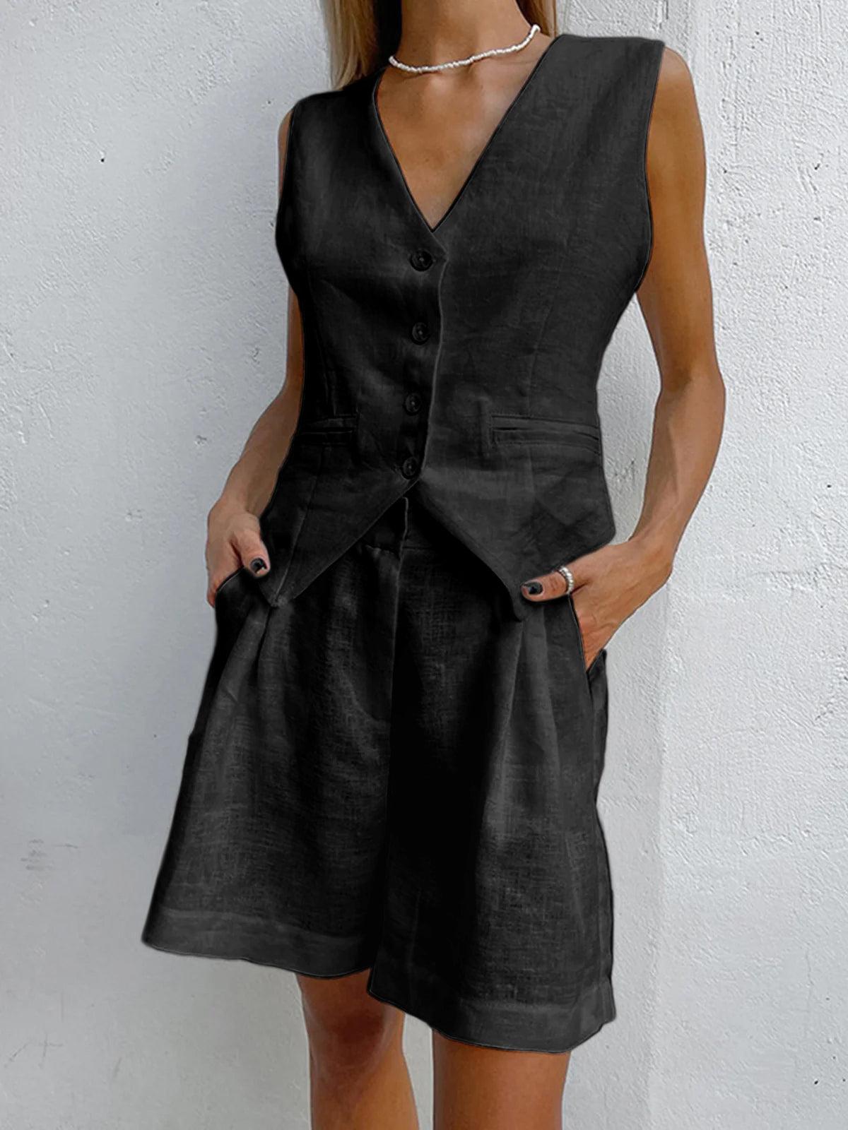 NoirBlanc Sydney™ | Paros Cover Up Two-Piece Shorts Set